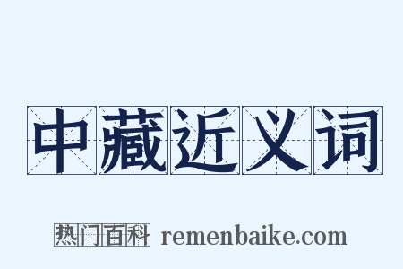 中藏近义词是什么意思的图片